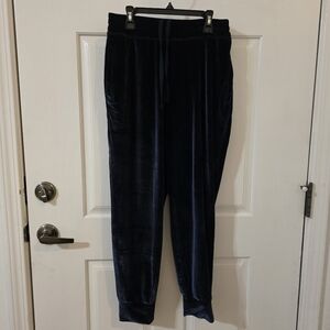 Fabletics Luxe Velour Women's Navy Velvet Joggers
